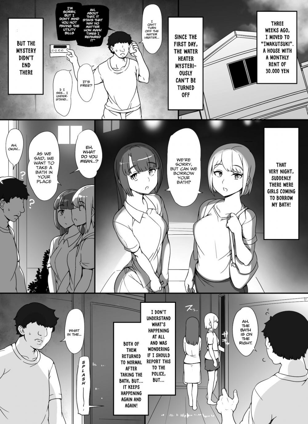 Hentai Manga Comic-Kinjo no Onnatachi ga Nazeka Ore no Ie no Furo ni Hairi ni Kuru Ken-Chapter 1-4